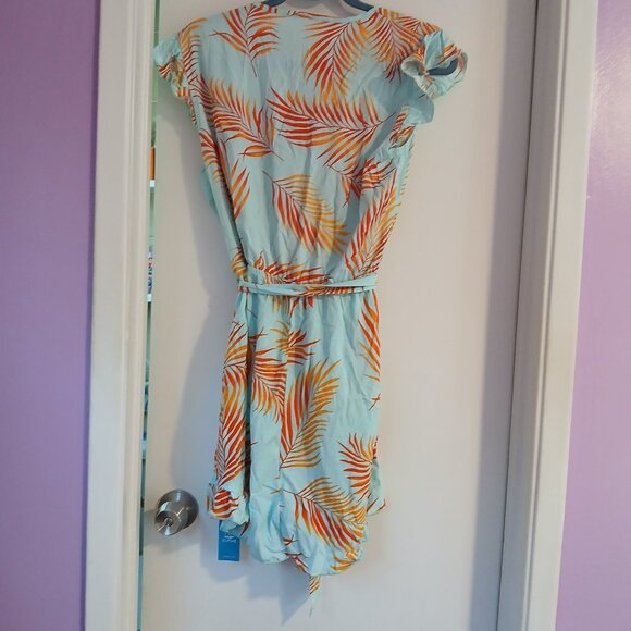 Cupshe Women's Flutter Sleeve Tropical Print Romper SZ M NWT - Picture 8 of 13